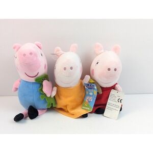 Peppa Pig Plush Toys Set 3 Characters‎ George Suzy Rebecca Lamb Daddy Pig